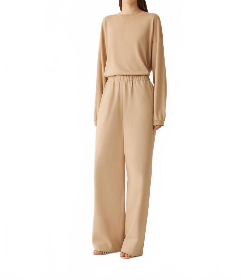 NEW FABIANA FILIPPI wide leg pant in beige